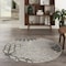 Homeroots 5 ft. Round Silver & Gray Indoor & Outdoor Area Rug 384702 - alternate 9